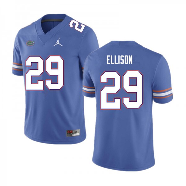 Men #29 Khamal Ellison Florida Gators College Football Jersey Blue